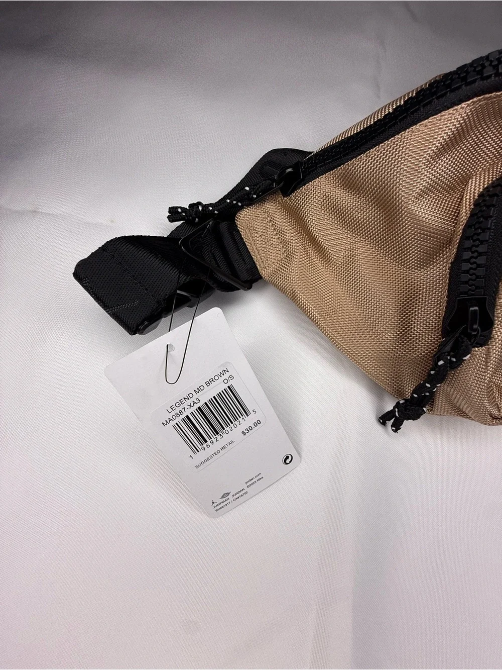 Jordan Tan and Black Belt Bag with Jumpman Patch